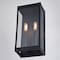 Vaxcel Hampton 2 Light 15.5-in H Black Indoor Outdoor Wall Lantern Fixture with Clear Glass T0706 - alternate 10